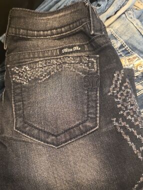 Miss Me Black Skinny Jeans with Embroidered Pocket